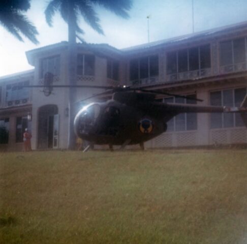 Front lawn facing Managua, US Embassy residence, 1968. ©KMC