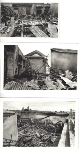 Images of rubble after bombings in Rivas during the Sandinista Revolution, 1978-1979.