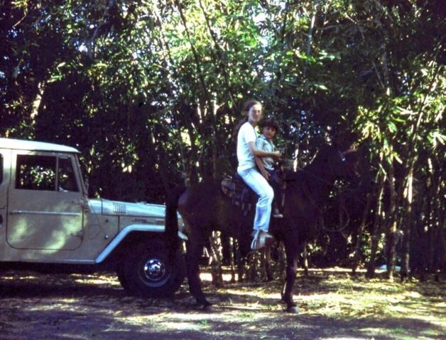 Judy and James on horseback, 1974. ©KMC