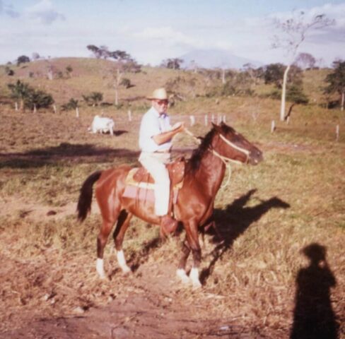 Kennedy M Crockett on his ranch in Nicaragua, c 1976. ©KMC