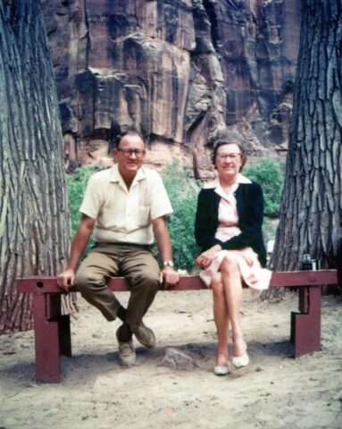 Kennedy and Mary post retirement from the US Foreign Service, Sequoia National Park, California, 1970. ©KMC