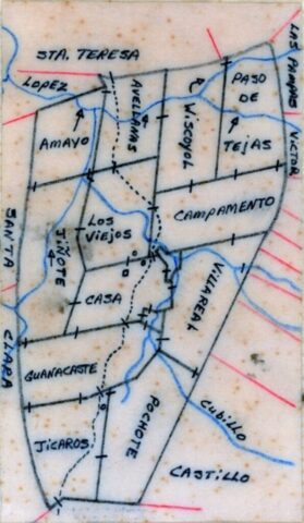 Pasture divisions, El Alamo de San Antonio, Rivas, Nicaragua, 1971. ©KMC