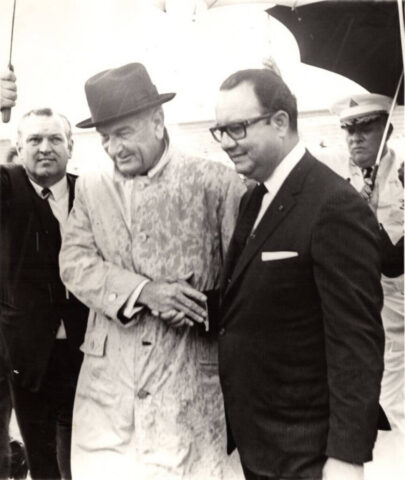 President Johnson and President Somoza, Las Mercedes airport, Managua, 8 July 1968. Foto Carranza