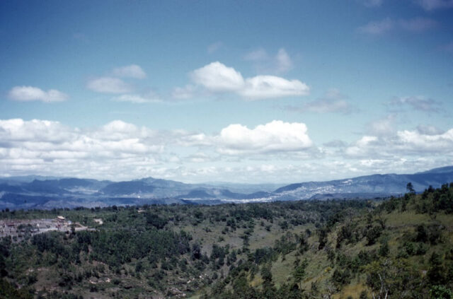 Panorama of mountains and valley, Tegucigalpa, Honduras, 1958. ©KMC