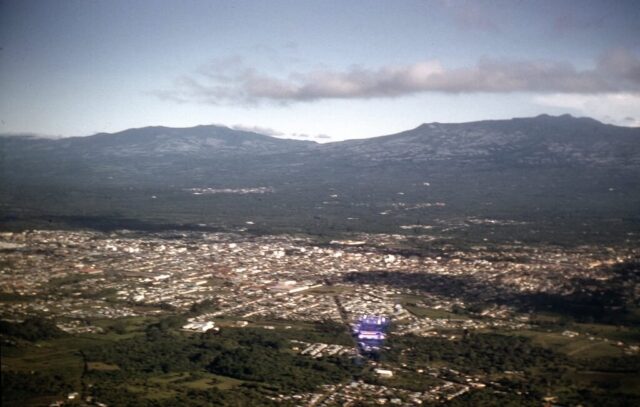 San José, Costa Rica, and surrounding mountains, 1958. ©KMC